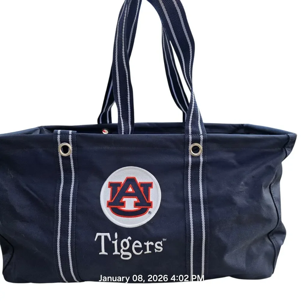 Thirty-One Auburn Tigers Tote Bag Navy Blue Official NCAA Large Travel Bag